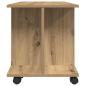 Preview: TV-Regal mit Rollen Artisan-Eiche 80x40x45 cm Holzwerkstoff