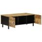 Preview: Couchtisch Schwarz 100x54x40 cm Raues Mangoholz