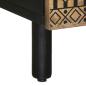 Preview: Couchtisch Schwarz 100x54x40 cm Raues Mangoholz