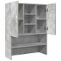 Preview: Waschmaschinenschrank Betongrau 70,5x25,5x90 cm