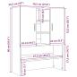 Preview: Waschmaschinenschrank Betongrau 70,5x25,5x90 cm