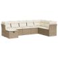 Preview: 8-tlg. Garten-Sofagarnitur mit Kissen Beige Poly Rattan