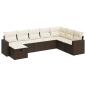 Preview: 8-tlg. Garten-Sofagarnitur mit Kissen Braun Poly Rattan
