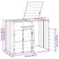 Preview: Mülltonnenbox für 2 Tonnen Grau 144x81x113 cm Stahl