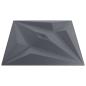 Preview: Wandpaneele 12 Stk. Grau 50x50 cm XPS 3 m² Stern