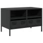 Preview: TV-Schrank Schwarz 68x39x43,5 cm Kaltgewalzter Stahl