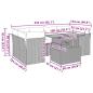 Preview: 7-tlg. Garten-Sofagarnitur mit Kissen Schwarz Poly Rattan
