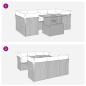 Preview: 7-tlg. Garten-Sofagarnitur mit Kissen Schwarz Poly Rattan