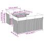 Preview: 6-tlg. Garten-Sofagarnitur mit Kissen Schwarz Poly Rattan
