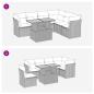 Preview: 7-tlg. Garten-Sofagarnitur mit Kissen Beige Poly Rattan