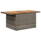Preview: 9-tlg. Garten-Sofagarnitur mit Kissen Grau Poly Rattan