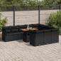 Preview: ARDEBO.de - 11-tlg. Garten-Sofagarnitur mit Kissen Schwarz Poly Rattan