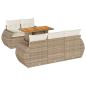 Preview: 6-tlg. Garten-Sofagarnitur mit Kissen Beige Poly Rattan