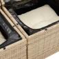 Preview: 6-tlg. Garten-Sofagarnitur mit Kissen Beige Poly Rattan