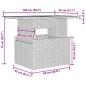 Preview: 6-tlg. Garten-Sofagarnitur mit Kissen Grau Poly Rattan