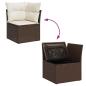 Preview: 9-tlg. Garten-Sofagarnitur mit Kissen Braun Poly Rattan