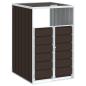Preview: Mülltonnenbox für 1 Tonne Braun 72x81x115 cm Stahl