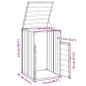 Preview: Mülltonnenbox für 1 Tonne Braun 72x81x115 cm Stahl