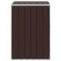 Preview: Mülltonnenbox für 1 Tonne Braun 72x81x115 cm Stahl