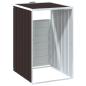 Preview: Mülltonnenbox für 1 Tonne Braun 72x81x115 cm Stahl