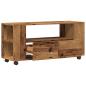 Preview: TV-Schrank mit Rollen Altholz-Optik 102x34,5x43cm Holzwerkstoff