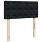 Preview: ARDEBO.de - Boxspringbett mit Matratze Schwarz 90x200 cm Samt