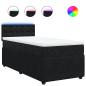 Preview: Boxspringbett mit Matratze Schwarz 90x200 cm Samt