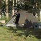 Preview: Kuppel-Campingzelt 4 Personen Braun Wasserdicht