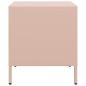 Preview: Nachttische 2 Stk. Rosa 35x39x43,5 cm Stahl
