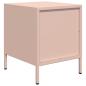 Preview: Nachttische 2 Stk. Rosa 35x39x43,5 cm Stahl