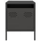 Preview: Nachttische 2 Stk. Schwarz 35x39x43,5 cm Stahl