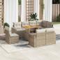 Preview: ARDEBO.de - 9-tlg. Garten-Sofagarnitur mit Kissen Beige Poly Rattan