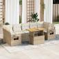 Preview: ARDEBO.de - 8-tlg. Garten-Sofagarnitur mit Kissen Beige Poly Rattan