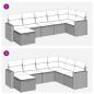 Preview: 7-tlg. Garten-Sofagarnitur mit Kissen Beige Poly Rattan