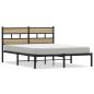 Preview: Metallbett ohne Matratze Sonoma-Eiche 160x200 cm