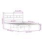 Preview: Metallbett ohne Matratze Sonoma-Eiche 160x200 cm