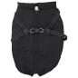 Preview: Hundemantel mit Geschirr Wasserdicht Reflektierend Schwarz 4XL