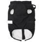 Preview: Hundemantel mit Geschirr Wasserdicht Reflektierend Schwarz 4XL