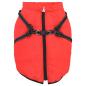 Preview: Hundemantel mit Geschirr Wasserdicht Reflektierend Rot 6XL