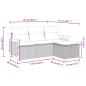 Preview: 4-tlg. Garten-Sofagarnitur mit Kissen Schwarz Poly Rattan