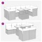 Preview: 8-tlg. Garten-Sofagarnitur mit Kissen Schwarz Poly Rattan