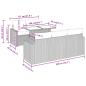 Preview: 6-tlg. Garten-Sofagarnitur mit Kissen Schwarz Poly Rattan