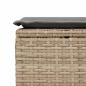 Preview: 6-tlg. Garten-Sofagarnitur mit Kissen Beige Poly Rattan