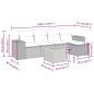 Preview: 6-tlg. Garten-Sofagarnitur mit Kissen Schwarz Poly Rattan