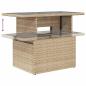 Preview: ARDEBO.de - 8-tlg. Garten-Sofagarnitur mit Kissen Beige Poly Rattan