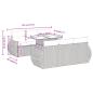 Preview: 7-tlg. Garten-Sofagarnitur mit Kissen Grau Poly Rattan
