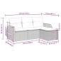 Preview: 4-tlg. Garten-Sofagarnitur mit Kissen Beige Poly Rattan