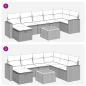 Preview: 8-tlg. Garten-Sofagarnitur mit Kissen Beige Poly Rattan