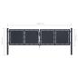 Preview: Gartentor Stahl 300 x 75 cm Anthrazit