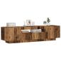 Preview: ARDEBO.de - TV-Schrank mit LED-Leuchten Altholz-Optik 160x35x40 cm